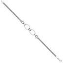 Silver oval circles bracelet