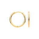 Yellow Gold 14mm Plain Hinged Huggies