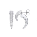Silver Cubic Zirconia Talon Earrings