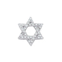 9ct White Gold 0.10ct Diamonds Star of David Pendant