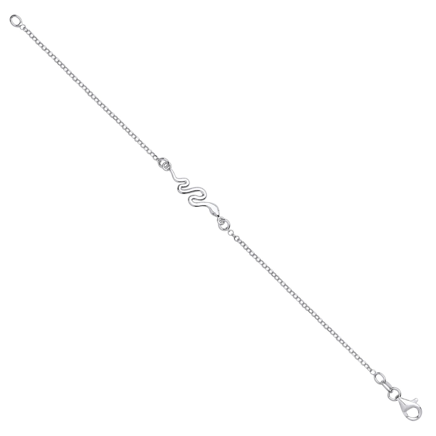 Silver Snake Ladies Bracelet - Silver