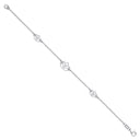 Silver Lotus Flowers Ladies Bracelet