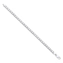 Silver 5.2mm Flat Box Link Chain Bracelet