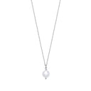 Silver 10mm White/Pearl Necklace