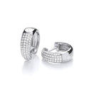 Micro Pave' Small Hoop with Cubic Zirconias