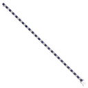 18ct White Gold 0.54ct Diamond & 5.30ct Sapphire Bracelet