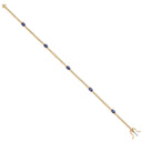 9ct Yellow Gold bracelet 0.40ct Diamond 1.15ct Sapphire