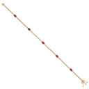 9ct Yellow Gold bracelet 0.40ct Diamond 1.15ct Ruby