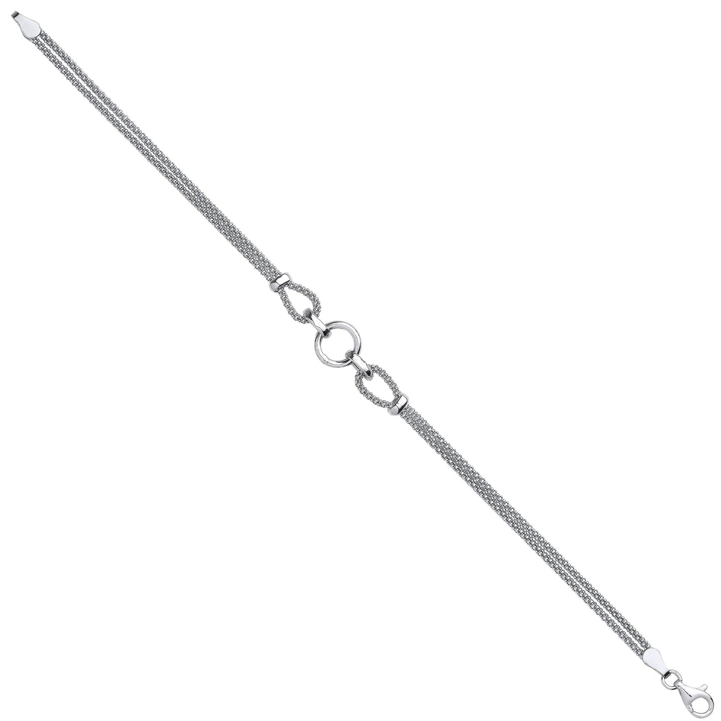 Silver Circle Ladies Bracelet - Silver