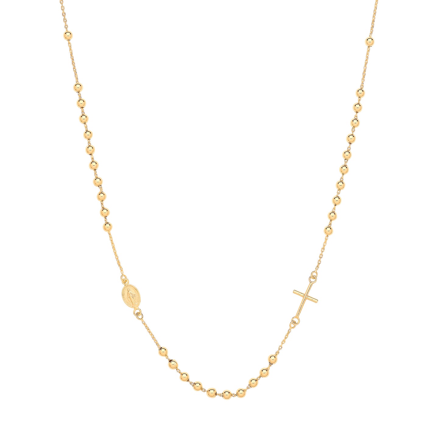 Yellow Gold Rosary Beads 18" (46cm) - 9ct Gold