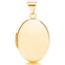 Yellow Gold Oval Shaped Plain Locket
