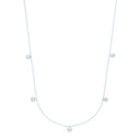 9ct White Gold Rub-Over 0.25ctw Diamond (18in/45cm) Chain