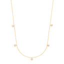 9ct Yellow Gold Rub-Over 0.25ctw Diamond (18in/45cm) Chain