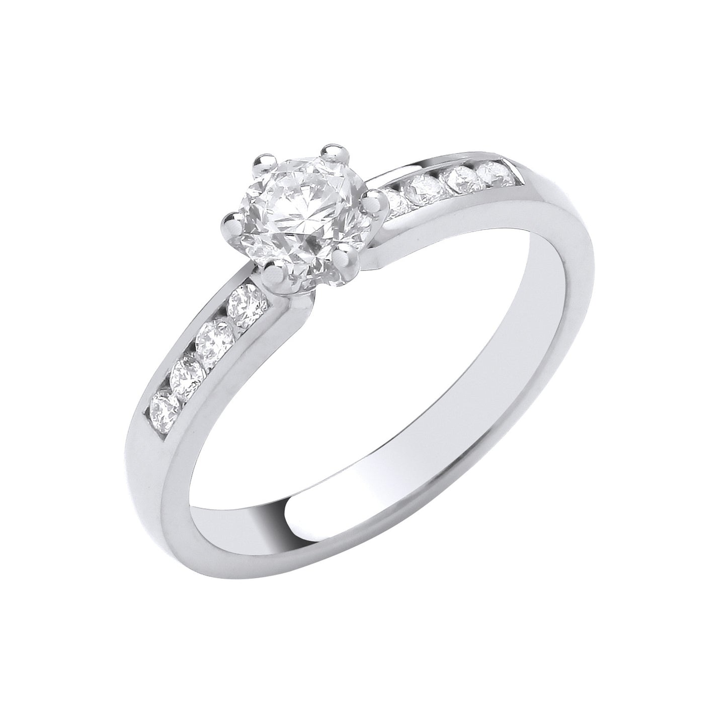 Platinum 0.70ctw Brilliant Cut Diamond Ring - Platinum