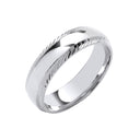 6mm Traditional Court Diamond Cut Edges Wedding Band