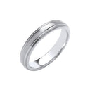 4mm Traditional Court Track Edges Wedding Band