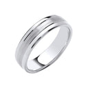 6mm Soft Court Polished Edges & Matt Centre Wedding Band