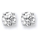 18ct White Gold 1.40 - 1.50ct Claw Set Diamond Stud Earrings