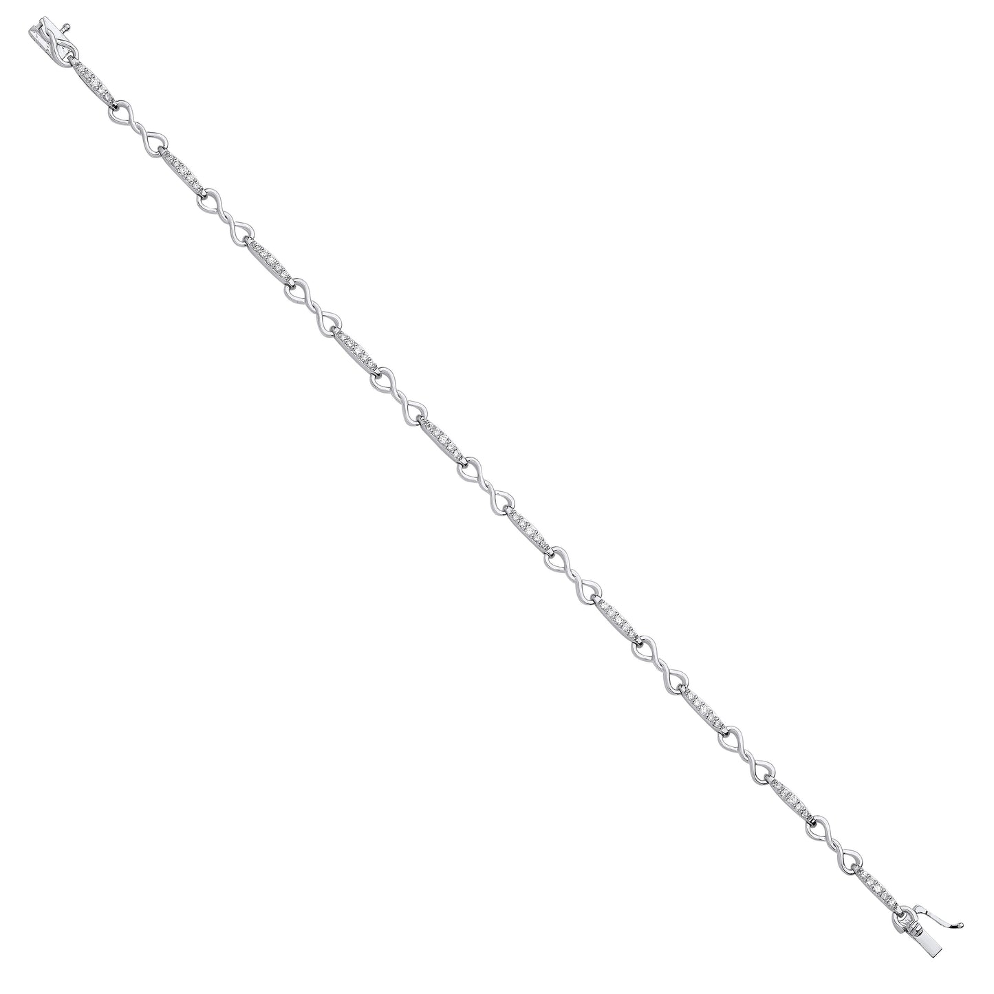 9ct White gold bracelet 0.50ct diamonds - 9ct Gold