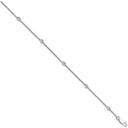 18ct White Gold 0.20ct Diamond by the yard Rubover Bracelet