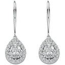 18ct White Gold 1.70ct Diamond Drop Earrings