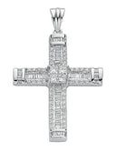 18ct White Gold 1.52ct Brilliant, Princess & Baguette Diamond Cross
