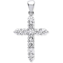 Silver Cubic Zirconia Cross