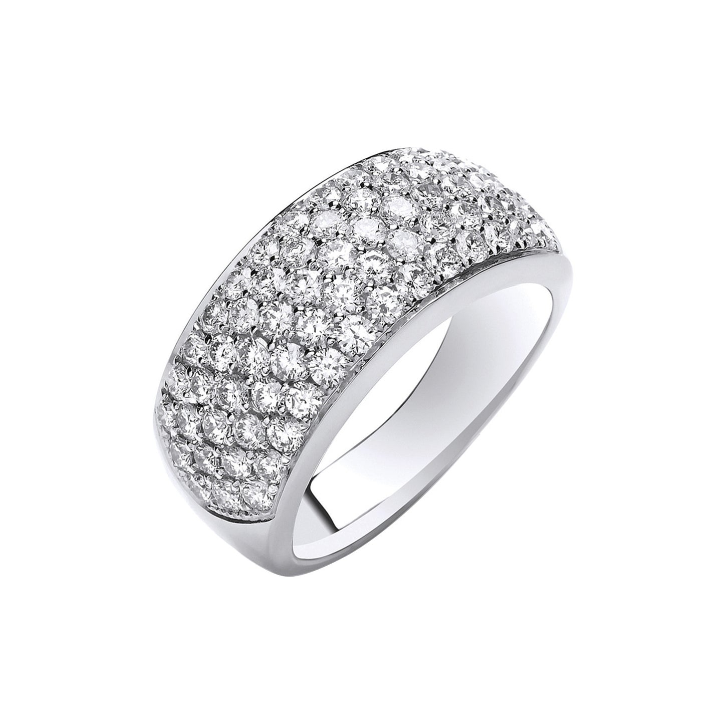 18ct White Gold 1.60ctw Diamond Bombay Ring - 18ct Gold