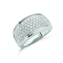 9ct White Gold 1.00ct Diamond Bombay Ring