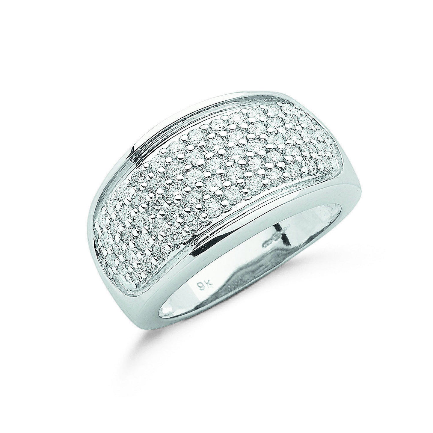 9ct White Gold 1.00ct Diamond Bombay Ring - 9ct Gold