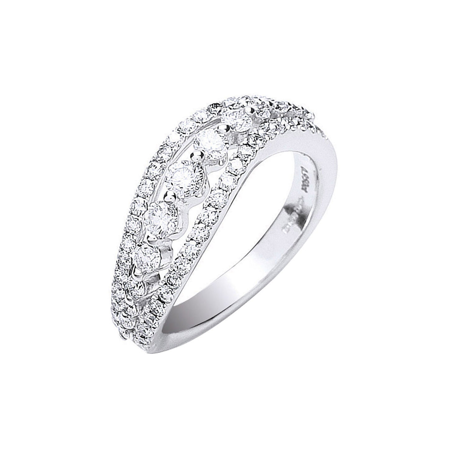 18ct White Gold 1.00ctw Fancy Diamond Ring - 18ct Gold