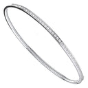White Gold Cubic Zirconia 3mm Bangle