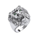 Silver Lion Head Gents Ring