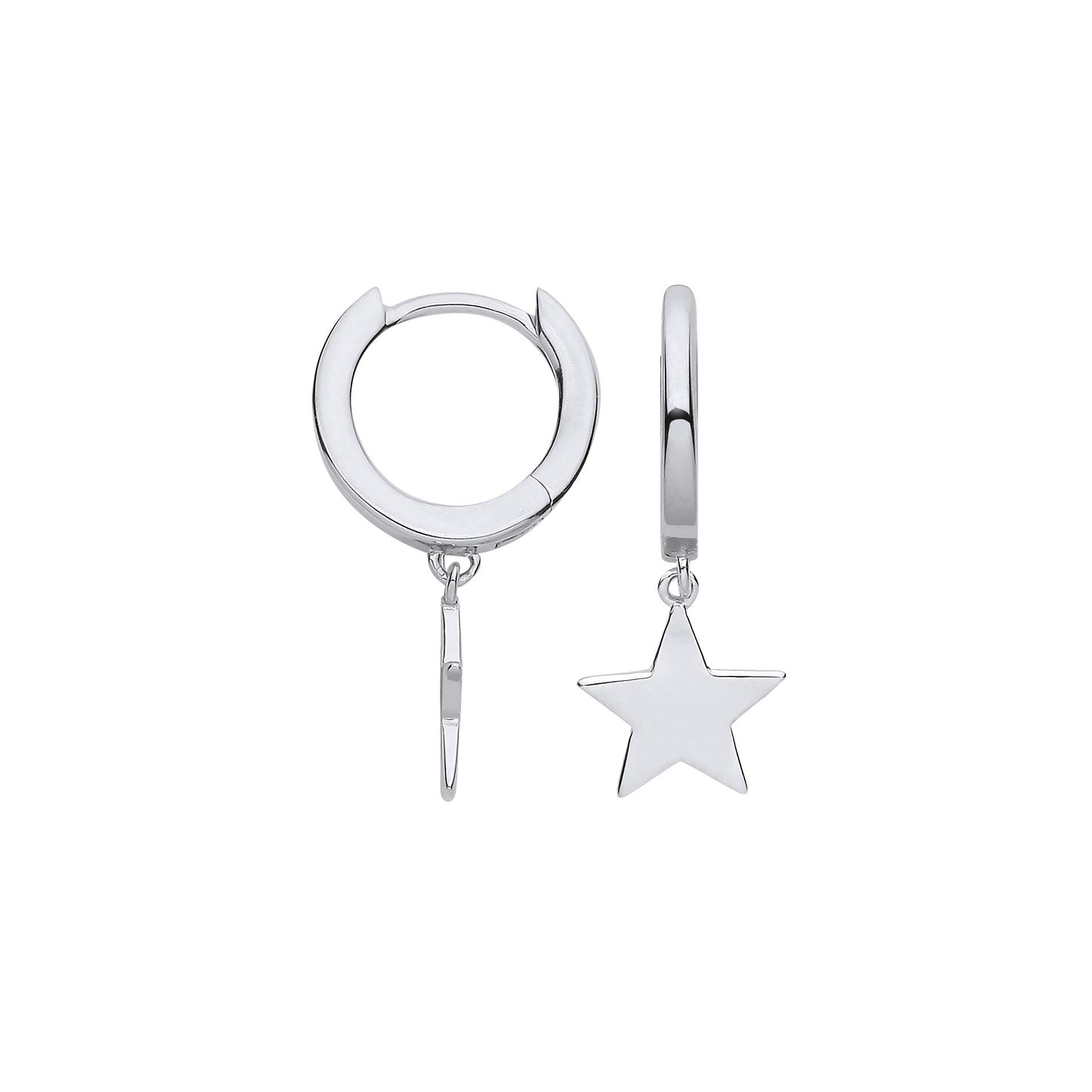 Silver Star Hinged Huggies - Silver