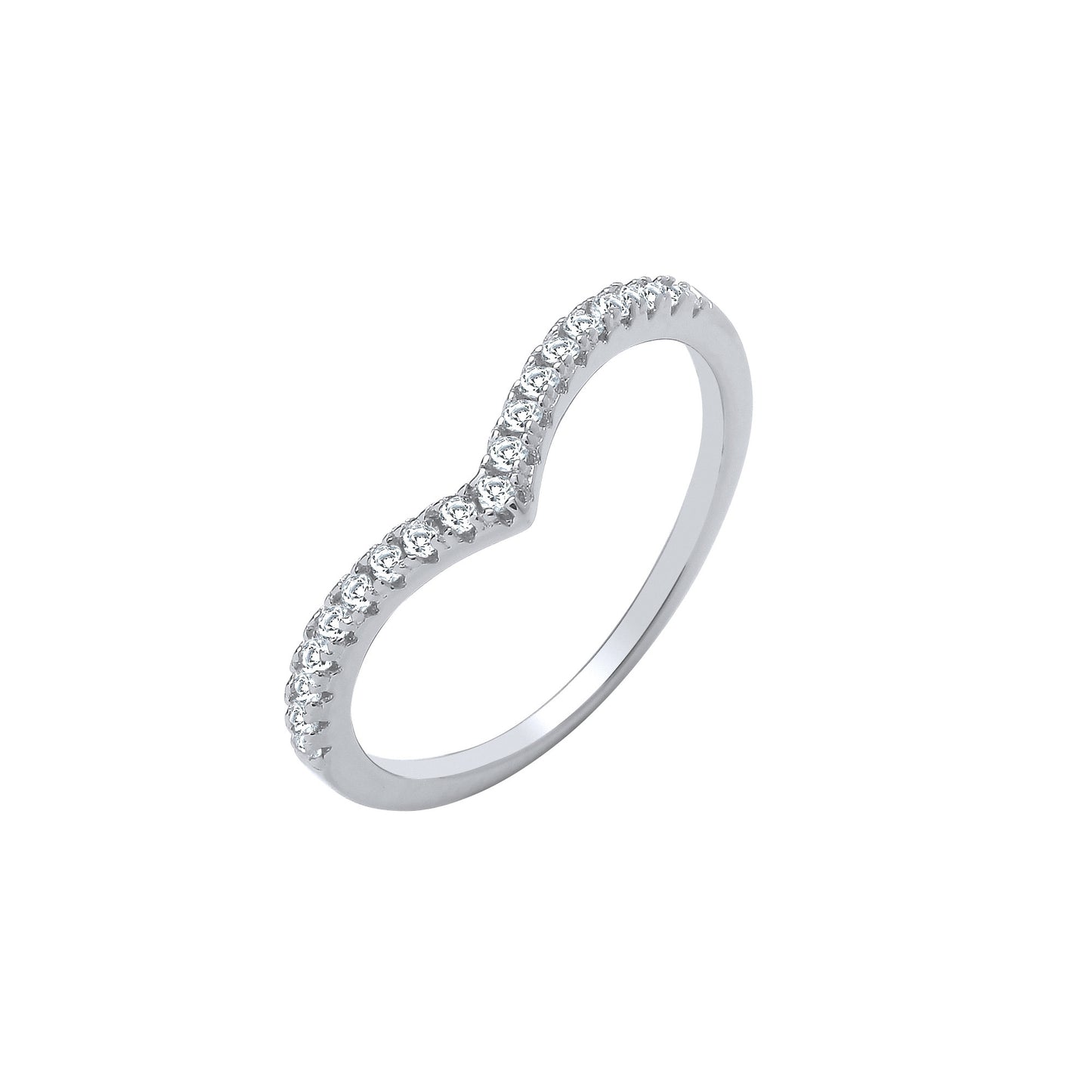 Silver Wishbone Ring - Silver