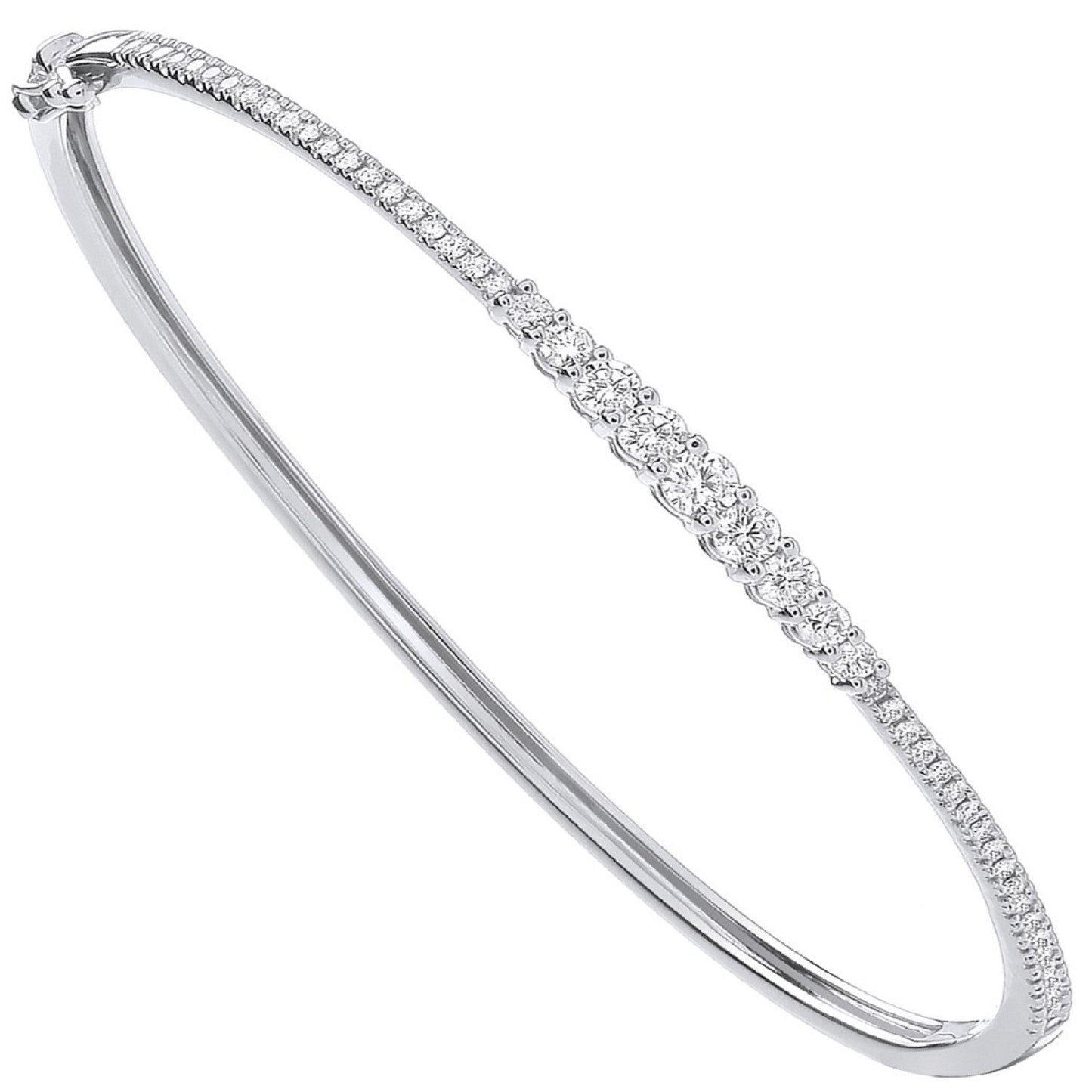 9ct White Gold 0.87ctw - 9ct Gold