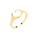 Yellow Gold Heart Signet Baby/Child Ring