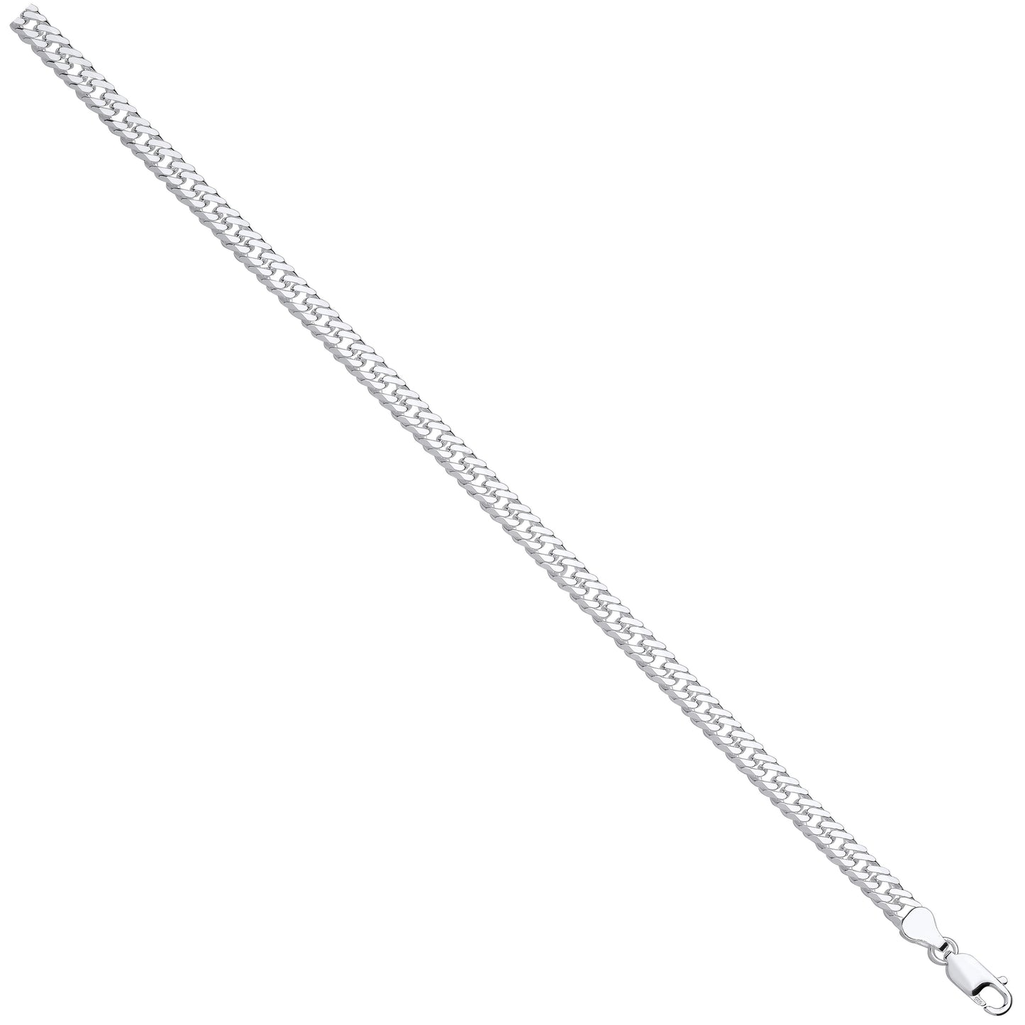 Silver Double Curb 6mm Chain - Silver