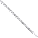 Silver Double Curb 9mm Chain
