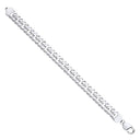Silver 11mm Double Curb Gents Bracelet