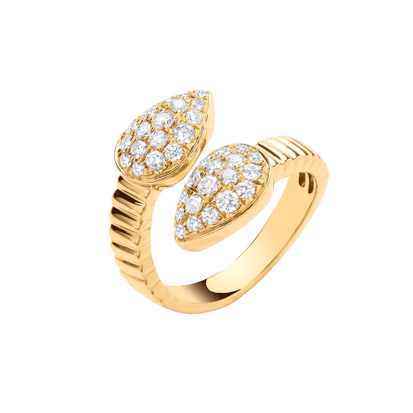 9ct Yellow Gold Serpent Fancy Ring 0.70ctw - 9ct Gold