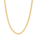 Yellow Gold Ribbed 7mm Omega Snake Necklace/Bracelet