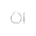 Silver Greek Key 20mm Hoop Earrings