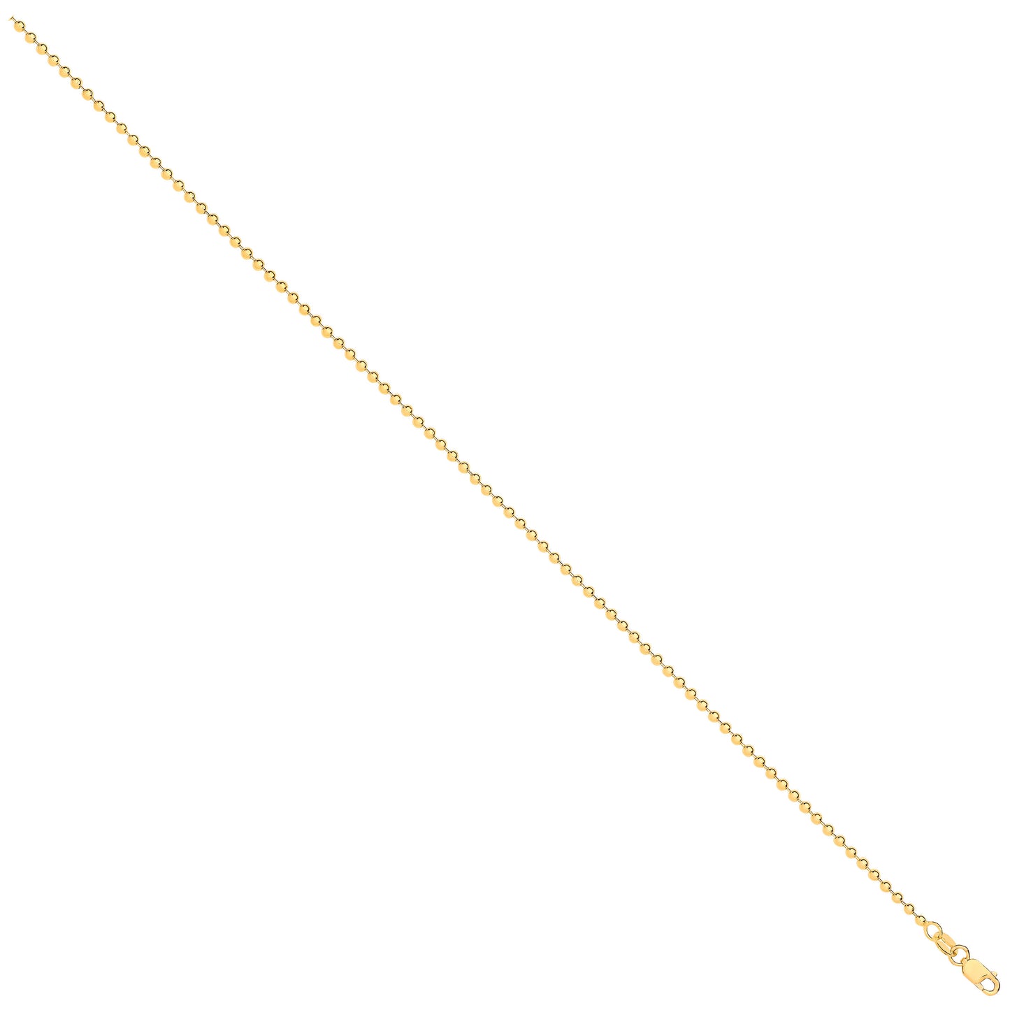 Yellow Gold 2.0mm Beads Chain - 9ct Gold