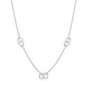 Silver Entwined Circles 17" Necklace