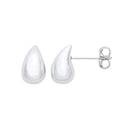 Silver Teardrop Studs