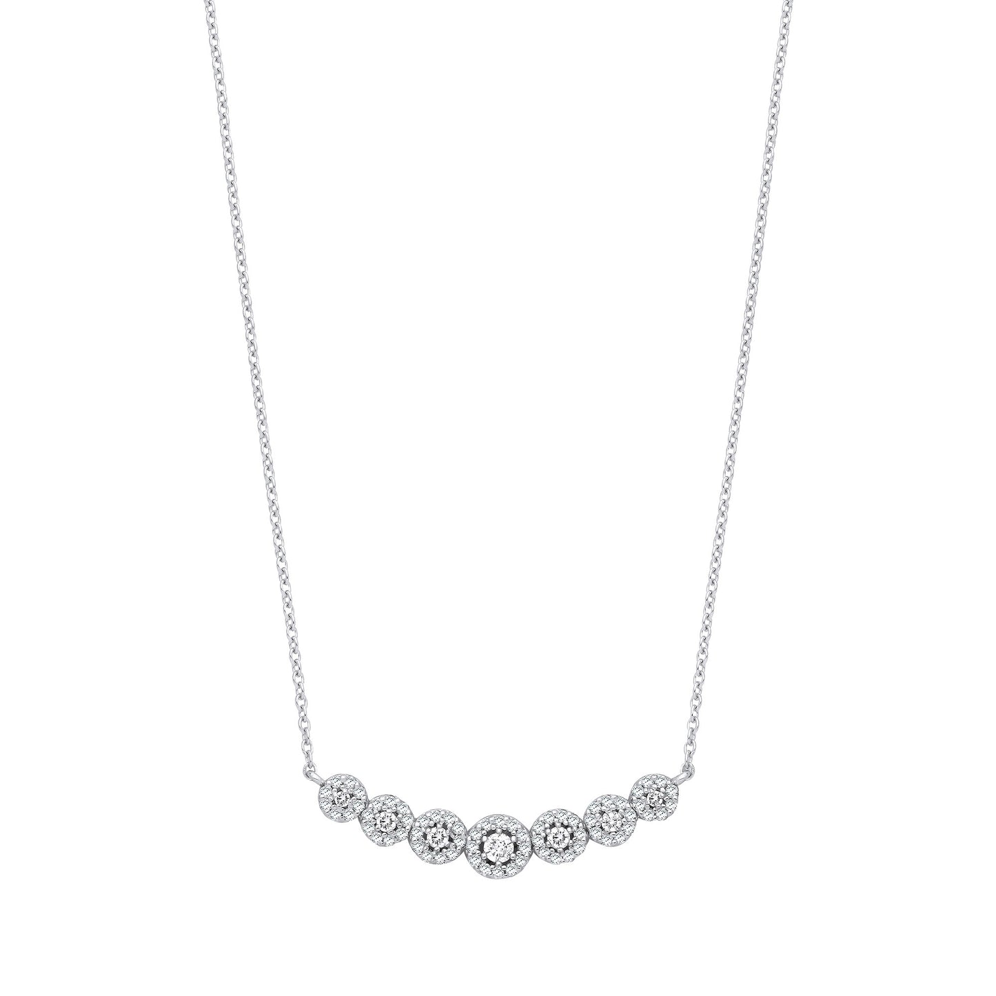 18ct White Gold Necklace 0.50ctw - 18ct Gold