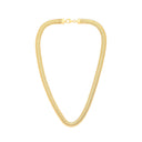 Silver Yellow Gold Plated 8.0mm Herringbone 17" Collarette/7.5"Bracelet