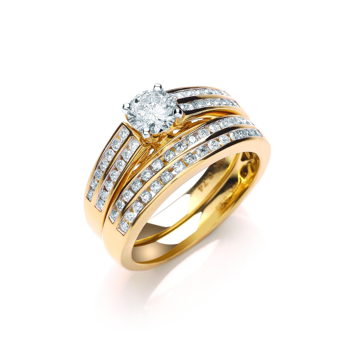 18ct Yellow Gold 1.00ct Fancy Bridal Set - 18ct Gold