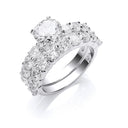 Silver Bridal Set Cubic Zirconia Rings